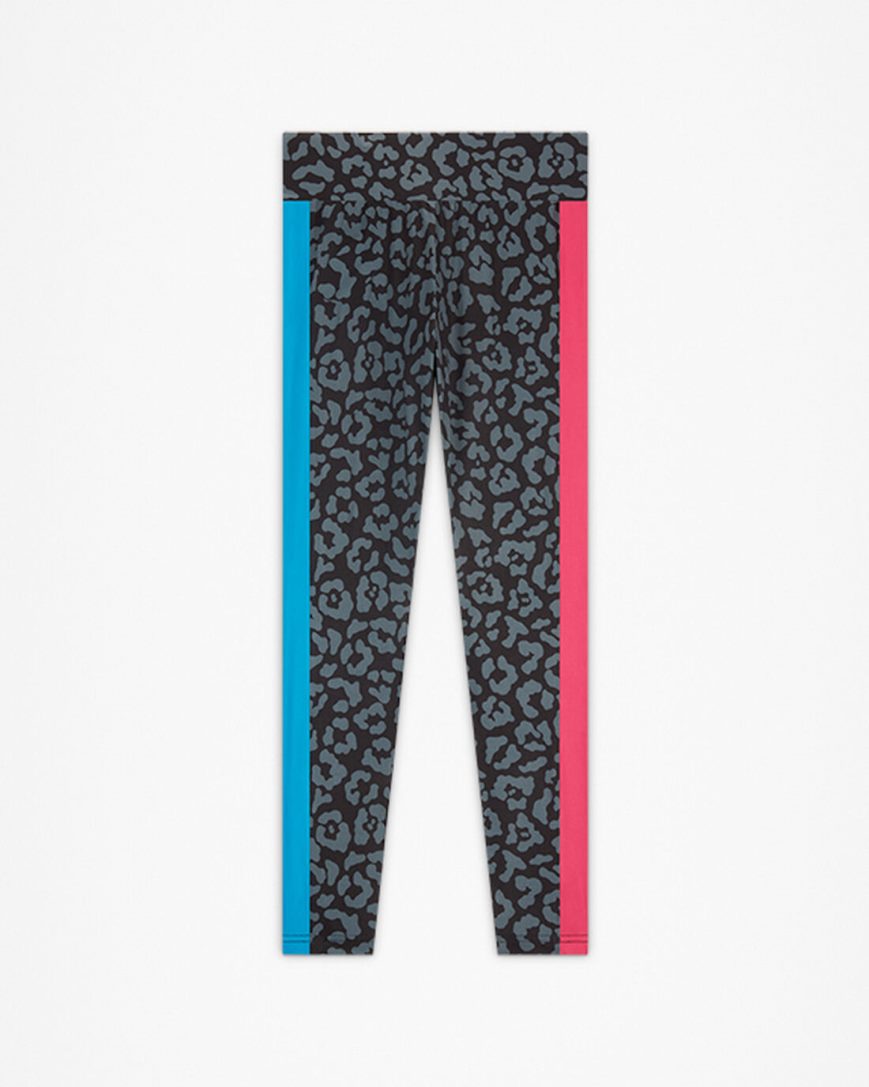 Girls' Converse High Rise Leopard Leggings Black | AU 16E50P